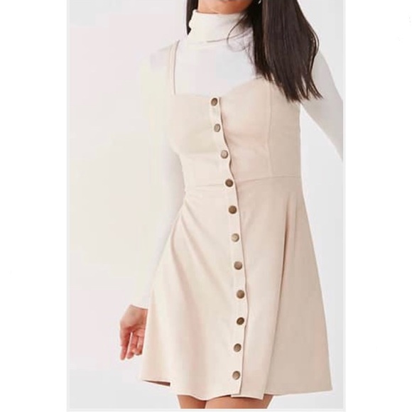 Faux Suede Button-Front Dress, size S - Picture 1 of 3